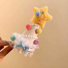 Cute Little Star Birthday Hat, Hair Hoop, Birthday Party Photo Prop, Lolita Cartoon Hair Accessory Hair Band Diadema - Baby Pink - View 6