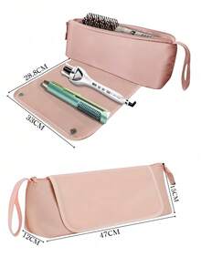 2-In-1 Heat Resistant Hair Tools Travel Bag With Heatproof Mat, Portable Heatproof Sleeve For Curling Iron, Hair Straightener, Blow Dryer, Styling Tools For Stylist & Travel Travel Carrying Organizer Bag For Crimping Hair Tools(Curling Iron, Hair Dryer), Hair Clips, Hair Straightener, Ideal For Home & Travel, Great Gift For Valentine's Day & Mother's Day Makeup Bag Makeup Bags Makeup Organizer Make Up Organizer Makeup Storage Make Up Bag Cyber Monday Holiday Gift Velvet Party New Year Birthday Gifts For Girlfriend, Mother, Wife, And Friends Valentine's Day Gifts New Year Gifts Valentines Gifts - 黑色 - 查看 14