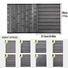10pcs Double-Sided 9-Slot Stamp Collection Pages, Divided Format Stamp Album Refill Sheets, Transparent Protective Stamp Holders, Reusable For Stamp Collection And Display - A - View 3