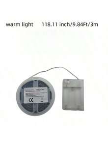 LQHZMYY 1條LED燈條，2色溫，自黏式，可裁剪，電池供電（不含電池），適用於電視背光、梳妝台、櫥櫃、居家、裝飾畫、節日與日常裝飾、電腦氛圍燈、縫紉機燈、電視背光燈條、床頭夜燈、節日裝飾燈、櫥櫃補光燈 - 彩色 - 查看 13