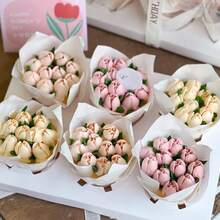 50 pièces Moules à muffins Tulipe - Caissettes à cupcakes en papier jetables, résistantes à la chaleur et imperméables aux graisses pour la cuisson - Parfait pour Pâques, Thanksgiving, Mariage, Fournitures pour fête d'anniversaire - Multicolore - Voir 7