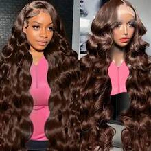 bling hair Perruque Cheveux Humains Body Wave Brun Chocolat 13x4 Lace Frontal 13x6 Lace Front Wig #4 Couleur Soyeux Ondulés Transparent Lace Pre-Plucked Natural Hairline Brazilian Virgin Hair Real Human Hair Wigs 180% Density Glueless Ready To Wear Breathable Cap Long Wavy Hair 18-30 Inch No Shedding Smooth Surface Hair Extension Perruque Femme Naturelle Invisible Lace Frontal Wigs Chocolate Brown Wavy Hair Wig 180% Density Thick Hair Ends Smooth Texture Easy To Install Deep Parting Space Remy Hair Collection Brown Wavy Wig Durable Silk Texture Full Volume Soft Touch Professional Hair Design Wavy Pattern Breathable Elastic Mesh High Quality Swiss Lace Frontal Brun Chocolat Wavy Style - S4 - 查看 8