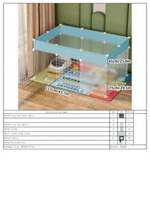 Modular Pet Fence, Large Space Plastic Cage, Escape-Proof Design, Suitable For Puppies, Kittens, Guinea Pigs, Ferrets, Rabbits And Other Small Pets - Assembled Version - View 16