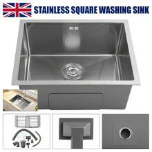 Large Super Deep Single Bowl Square Stainless Steel Kitchen Sink Undermount - Multicolor - View 1