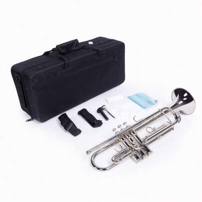 SUNROAD B-Flat Major, Brass, Silver-Plated Nickel, Small.