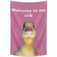 Welcome To My Crib Flag Funny Flags For Room Man Cave Wall Flag With Brass Grommets For College Dorm Room Decor, Outdoor, Parties - 1面旗幟 - 查看 8