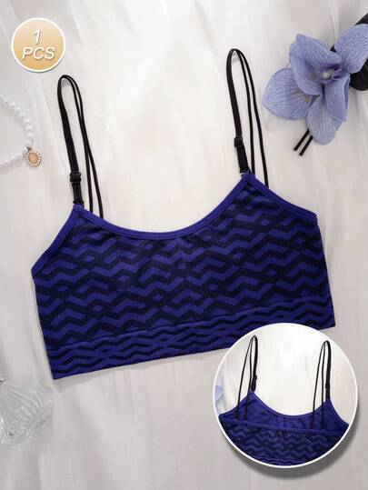 1件舒适透气黑色无缝无钢圈露背性感派对文胸，女士款