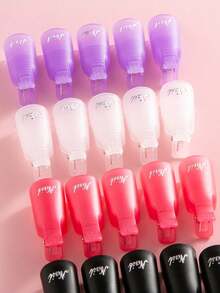 10pcs Nail Remover Clips, Acrylic Nail Clip Caps, Gel Nail Polish Remover Clips, Plastic Acrylic Nail Art Remover Cleaning Cap Clips, Reusable, For Nail Remover Cleaning Tools - Multicolor - View 3