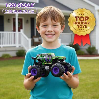 Gohero Trucks Boys Age 4-, 2.4Ghz RC Zombie Truck Toys With Stunt, 360 ° Spin & Drift, 1:20 Scale Remote Control Car With Light & Sounds, 3 5 6 8 Year Old Boys & Girls