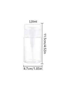 1pc Plastic Pump Dispenser Bottle, Liquid Press-Type Refillable Bottle, Suitable For Nail Polish Remover, Makeup Remover Etc., With Flip Cap, Convenient For Travel, Capacity 120mL-200mL, Christmas Holiday Gift - White - View 14
