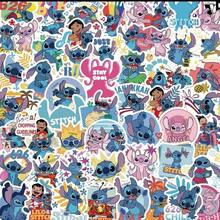 50pcs Cute Cartoon Stitch Stickers For Luggage, Notebook, Water Bottle, Decorative Decals Scrapbook Supplies Stationery Funny Stickers Kindle - Stitch Stickers - View 1