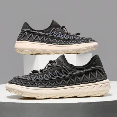 1 Pair Handmade Men's Casual Shoes, Fashionable And Unique