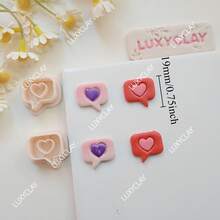 Valentine's Day Themed Earrings Making Kits, Envelope With Heart Shape Polymer Clay Cutters For DIY Pendants Jewelry Making, Love Letter Pattern Clay Crafting Tools - Valentine's Day - View 8