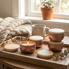 8pcs Rose Gold Blank Candle Jars With Wooden Lids - High Quality Containers Suitable For DIY Projects And Gifts - View 7