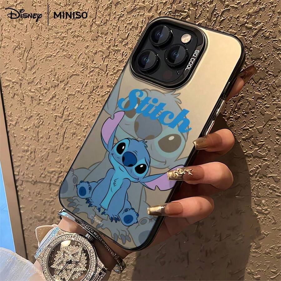 迪士尼《星际宝贝》双面史迪奇设计手机壳,适用于 iPhone 17/17 Pro/17 Pro Max/17 Air/16/15/14/13/12/11/X 系列,iPhone 17 Pro Max 手机壳,iPhone 17 Pro 手机壳,iPhone 17 手机壳,圣诞礼物,女朋友 - 黑色 - 查看 1