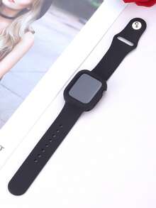 二合一运动硅胶表带和表壳，兼容 40mm、41mm、42mm、44mm、45mm、46mm 和 49mm 尺寸。柔软舒适的铆钉硅胶表带和灵活的开放式保护壳，兼容 Ultra/11/10/9/8/7/6/5/4/SE 型号。男女通用智能手表表带和表壳套装 - 矽膠錶帶+錶殼-黑色 - 查看 7