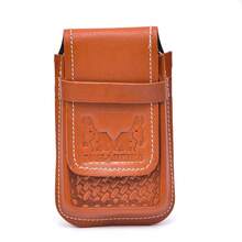 Capa Celular Universal Prende no Cinto Bainha Country - Caramelo - Visão 11