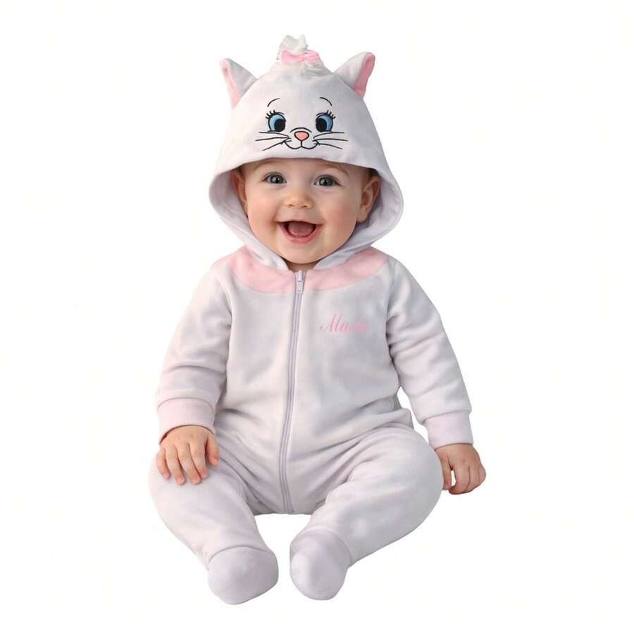 Disney Lightweight Cotton Romper With Hat For Baby - 白色 - 查看 1