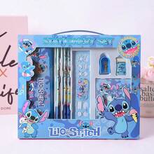 8pcs Stitch Themed Stationery Set, Includes Eraser, Pencil Sharpener, High-Quality Writing Tools, Notebook, Bookmark And Accessories. Paper Material, Suitable For Study, Graduation, Diary, Birthday, Party Gifts, Etc. - Sets - View 12