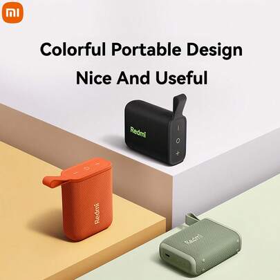 Xiaomi 小米全球版蓝牙音箱，IP67级防水防尘，支持蓝牙5.3，内置800mAh电池，续航长达5小时，并配有挂绳。这款便携式彩色音箱适合户外露营、家庭聚会，也是馈赠佳品。
