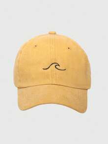 1pc New Washed Baseball Cap With Simple Wave Pattern Embroidery, Unisex, Suitable For Couples And Students, Versatile Dad Hat - Waves - View 6