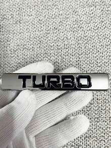 1 miếng dán logo Turbo bằng kim loại - Miếng dán xe bền chắc cho cốp sau, chắn bùn, панель bên hông, decal turbo đa năng cho các xe có turbo, phụ kiện trang trí ngoại thất cho hầu hết các loại xe. - A - Xem 9