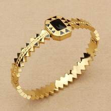 3件套，优雅女士不锈钢手链，罗马扣设计，镶嵌闪亮锆石，适合日常佩戴和送礼，四季皆宜。 - 羅馬套裝 - 查看 8