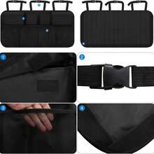 Túi đựng đồ trong cốp xe bằng vải Oxford, túi treo đồ phía sau ghế xe có thể gập lại, túi đựng đồ đa năng phía sau ghế xe hơi. - A - Xem 7