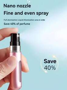 1/3/4 5ml Refillable Perfume Atomizer Bottle, Travel Perfume Bottle, Refillable Travel Atomizer Bottle, Individually Wrapped, Travel Perfume Refill Bottle And Portable Perfume Dispenser, Glittering Pink Perfume Bottle With Pump Atomizer - Love - View 7