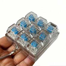 1个独特的机械键盘造型键帽钥匙扣，可缓解压力，独特的办公桌玩具和小礼物 - 彩色 - 查看 1