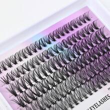 240pcs Eyelash Cluster Set, DIY Eyelash Extension Kit, Eyelash Cluster Length 10-16mm, Includes Eyelash Cluster Adhesive, Sealant, Remover And Eyelash Extension Tools, Convenient For Home Use - White - View 3