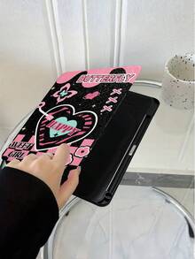 心形图案，1 件装，精美设计，720 度旋转亚克力透明水晶后盖，是一款具有防摔功能的保护壳。它还具有睡眠和唤醒功能。适用于第十代 Galaxy Tab S6 Lite 10.4、S11/S9/S8/S7/A11/A9、荣耀 8、荣耀 X9A、iPad 2 2025（11 英寸）、iPad Air 2。 - 彩色 - 查看 4