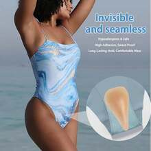 3pcs Concealer,Adhesive Reusable Silicone Camel Hider Soft Pad,Seamless Anti-Camel Insert Cover, Invisible Toe No Camel Guard For Women Swimsuits, Bikini, Yoga Pants (Beige) - View 5