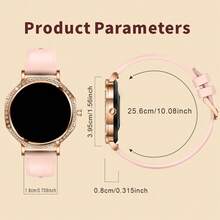 Damen Smartwatch, 1,32-Zoll AMOLED Vollbildschirm, kabellose Anrufe, über 100 dynamische Modi, Foto-Steuerung, Menstruations-Erinnerung, Sitzend-Erinnerung, Informations-Push, Schrittzähler, Trainingsaufzeichnung, Kalorienverbrauch, Damen Uhr, Damen Uhr, Smartwatch - Übersicht 5