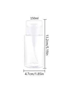 1pc Plastic Pump Dispenser Bottle, Liquid Press-Type Refillable Bottle, Suitable For Nail Polish Remover, Makeup Remover Etc., With Flip Cap, Convenient For Travel, Capacity 120mL-200mL, Christmas Holiday Gift - White - View 13