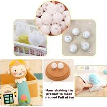 1/10/20pcs Plastic Bell Spheres Hollow Multi-Size Double-Layer Pet Balls Hamster Cat Dog Toy Jingle Bell - White - View 7