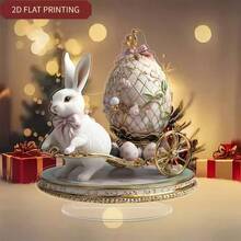 Creative Rabbit Figurine Decor, Cute Gift, Easter Holiday Home Decoration Prop - A - View 5