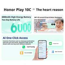 Honor Play10C 5G Unlocked Version | 6000mAh High-Capacity Battery For Long-Lasting Use | 360° Shockproof And Durable Design | 6+128GB Large Storage | AI One-Touch Smart Experience | 5G Connectivity For Students And Elderly - Multicolor - View 8