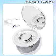 Bộ 2 cặp mi giả từ tính, tự nhiên và chân thực, có keo từ tính, không cần keo dán, có thể tái sử dụng, kèm dụng cụ uốn mi, dễ sử dụng. - màu đen - Xem 7