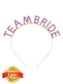 1/5/10 件装 Teambride 水晶发箍，闪亮单身派对发饰，新娘派对礼物，伴娘时尚婚礼准备装饰 - 彩色 - 查看 16