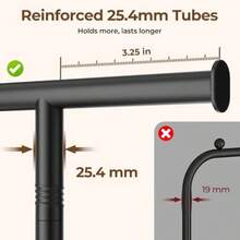 Clotes Rack Cloting Rack  Anging Clotes  Garment Rack Sturdy Coat Rack Portable Wardro Rack Ml Closet Rack   Ldry  Black - Black - View 6