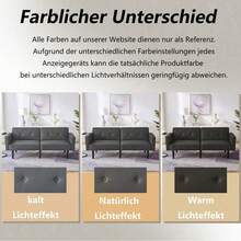 Futon - Nero antico + schiuma + 2 posti - Visualizzare 5