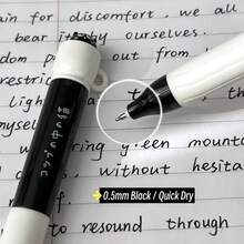 4pcs Cat Themed Rotatable Cup Shaped Neutral Pens, 0.5mm Quick-Drying Black Ink, Office Stationery Supplies - Multicolor - View 8