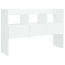 vidaXL Sideboard Mit 3 Schubladen 3 Fächern Kommode Anrichte Schrank Beistellschrank Mehrzweckschrank Standschrank White 105x30x70cm Holzwerkstoff - White - View 3