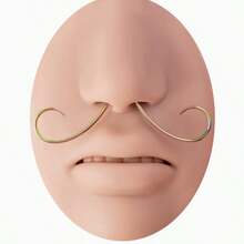 1件 16G 316L 医用钢胡须鼻中隔环穿刺饰品 - 彩色 - 查看 4