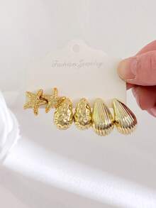 18pcs Earrings Set, Suitable For Festivals, Gatherings, Gifts, And Daily Wear - Gold - View 4
