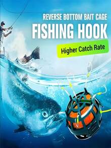 GOTURE 2pcs European Style Anti-Sinking Hook Bait Cage Fishing Set, ABS High Strength Bait Cage + Carbon Steel Automatic Flip Hook - 6/8/10/12# Adjustable Weight, Carp/Crucian Carp Dedicated - Multicolor - View 5