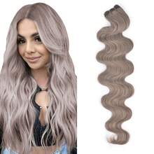 Cabelo sintético de fibra natural macia e resistente ao calor, 66 cm (26 polegadas), 150 g, loiro, ondulado, com cachos franceses. Tranças Bora Bora sintéticas para costurar, pontas duplas, aparência de cabelo natural. Ideal para mulheres. - Multicolorido - Ver 17