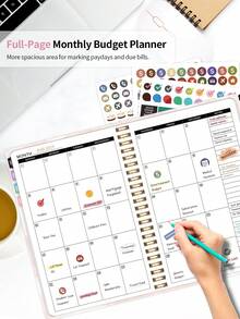 BUBU 1pc Monthly Budget Planner - Undated Monthly Budget Notebook With Expense Tracker, Bill Organizer And Financial Planning, Help You Take Control Of Your Finances - Pink - View 7