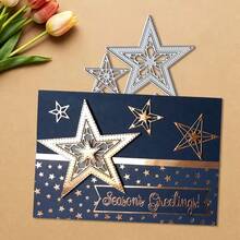 1pc Star Shaped Metal Cutting Die - Multipurpose DIY Craft Tool, For Scrapbooking, Albums, Cards And Home Decor - Ideal For Holiday Wishes And Crafts - A - View 7
